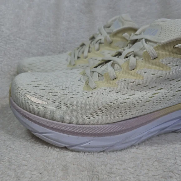 Hoka One One Womens Clifton 8 1119394 BDBBW White Running Shoes Sneaker Sz10.5 B - Picture 2 of 13